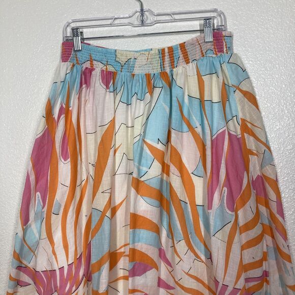 Maeve Anthropologie Skirt Womens Medium Abstract Midi Boho Lined Flowy Skirt - Picture 3 of 15
